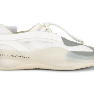 Stella McCartney Women's White/Gray Adidas Sportswear Low Ground Sneaker. Size 8